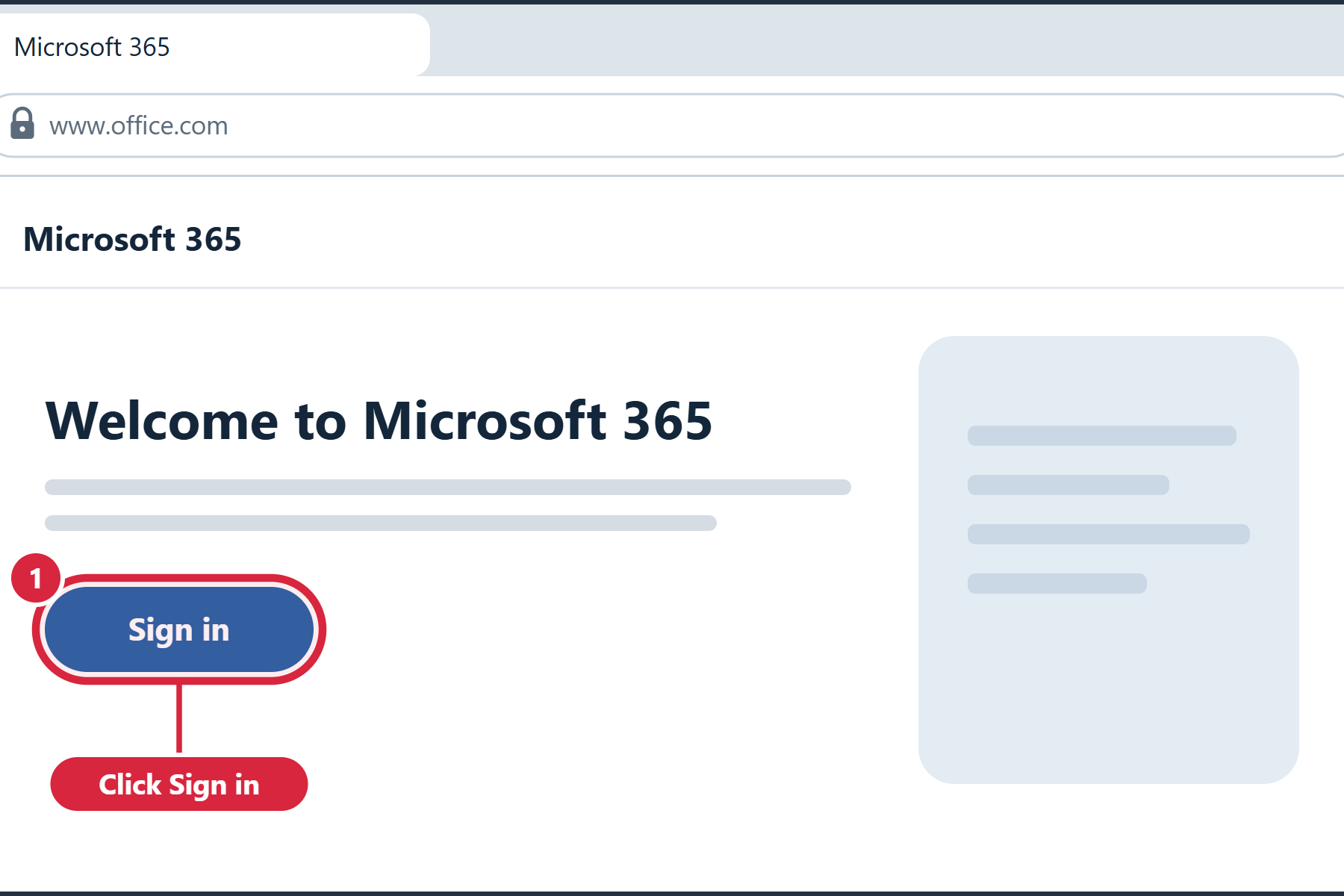 Go to www.office.com
